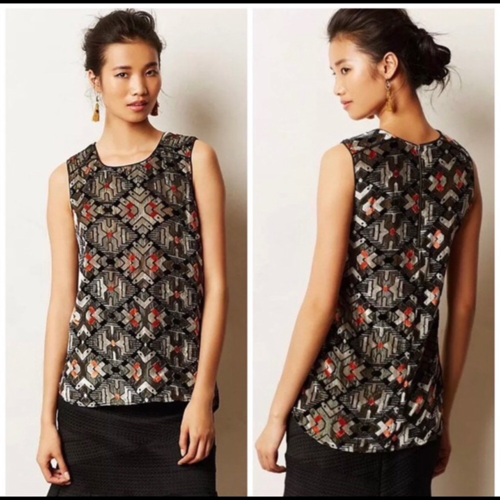 💋 MEADOW RUE Velvet top for Anthropologie